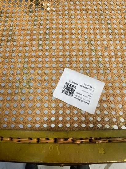 null Paire de chaises bambou dorées

83 x 40 x 34 cm

(vendu en l'état)

(GARDE-MEUBLE...
