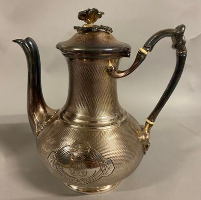 null 
Silver plated metal tea and coffee service including a tea pot, a teapot and...