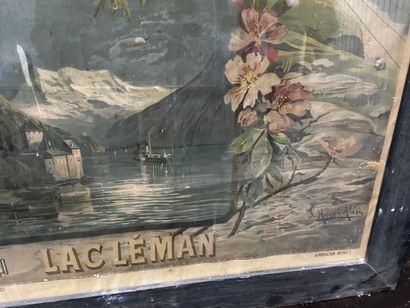 null Affiche Lac Léman d'après Hugo d'Alési, Prime Samaritaine Paris, sur toile.

On...