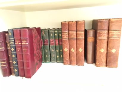 null Set of bound volumes including Daudet, Poincaré, de Gourmont, Balzac, Modern...