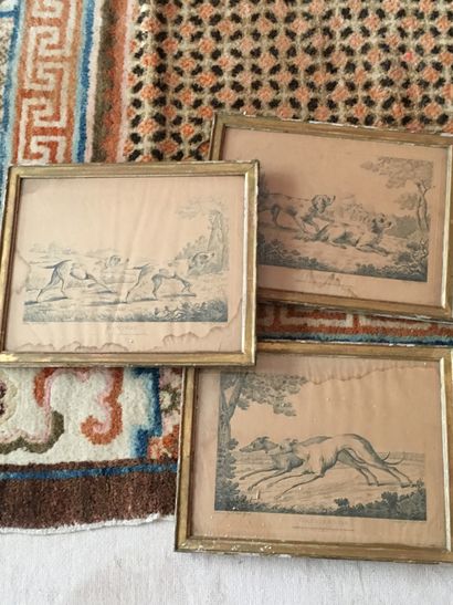 null Lot of English framed prints and engravings _x000D_

Setters and Dogs, Pond...