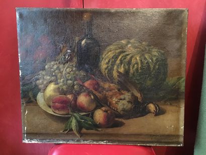 null School of the XIXth_x000D_ (French)

Still life with squash and apples_x000D_...