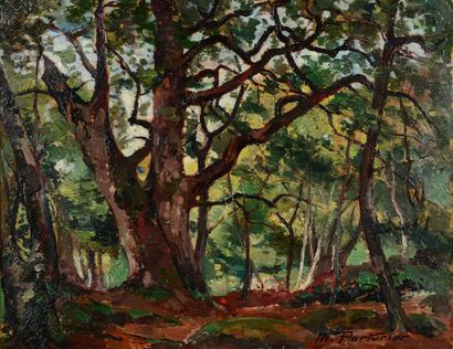 null (réf 325) Marcel PARTURIER (1901-1976)

Chênes en forêt de Fontainebleau, 1944

Huile...