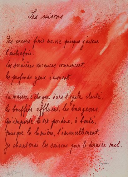 null Jean-René BAZAINE (1904-2001)

Sans titre - Les Saisons

Lithographies en couleurs...