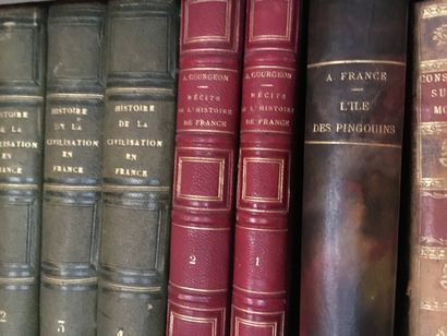 null Lot de volumes reliés XVIIIe et XIXe Chateaubriand, Bossuet, Anacharsis, Histoire...