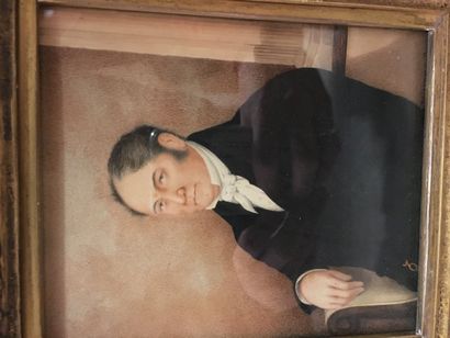 null 
Edward William Thomson, Deux portraits d'homme en redingote, sur velin, H :...