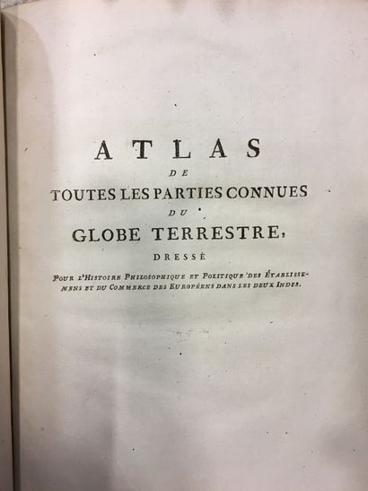 null 
RAYNAL Guillaume Thomas, Histoire philosophique, manque l'atlas. LOT EN IMPORTATION...