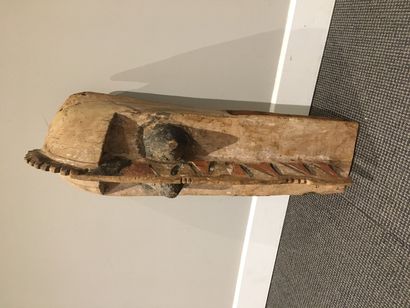 null DOGON, Masque en bois sculpté et polychrome, H : 60 cm