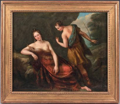 Pierre Louis DELAVAL (Paris 1790-1870) Diane's halt
Canvas. Signed lower right Delaval....