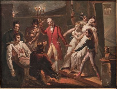 École Française du XIXe siècle Assassination scene
Canvas.
20,5 x 25 cm