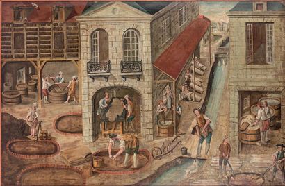 LOT NON VENU 
Early 18th century FRENCH school

The Tanners



Canvas.



91 x 139...