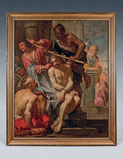 Jacques de l'ANGE 
The Coronation of Thorns



Canvas.



193 x 158 cm



Provenance :...