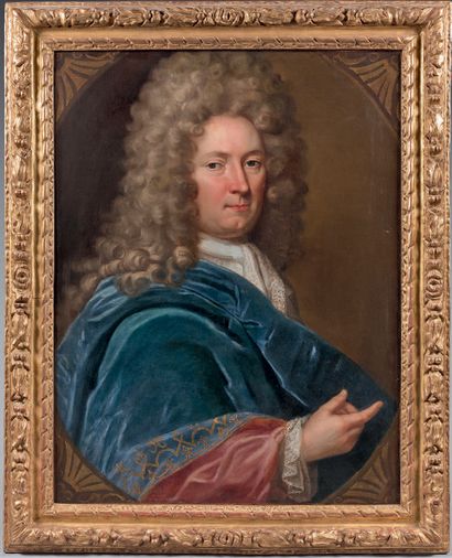 ÉCOLE ANGLAISE du début du XVIIIe siècle Portrait d'homme
Toile.
78,5 x 66 cm