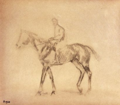 Edgar DEGAS (1834-1917) Jockey à cheval
Impression, porte le timbre en noir (des...