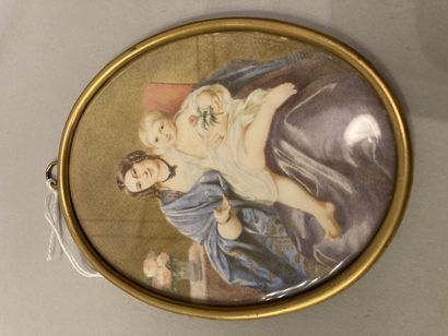 null Miniature 

Mère et son enfant 

11 x 8,5 cm 

LOT VENDU EN L'ETAT