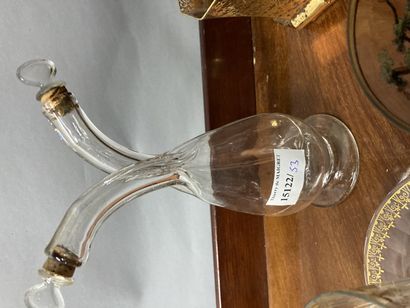null Lot of glassware including vases, tinted glasses, a Baccarat flower, oil and...