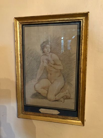 null 
Ecole française du XVIIIème siècle

Nu féminin

Sanguine

34 x 23 cm usures...