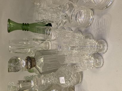 null Glassware handle including carafes, glasses, bowl and vase, all unpaired 

scratches,...