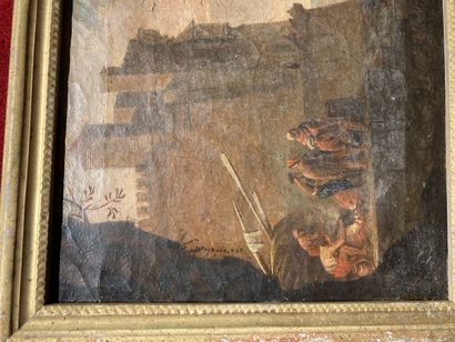 null 
Ecole vers 1800, suiveur de Vernet

Vue de pont

Huile sur toile

24 x 29 cm 

Mouillures,...