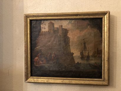 null 
School around 1800, follower of Vernet

Bridge view

Oil on canvas

24 x 29...