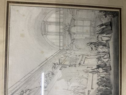 null Ecole italienne vers 1800

Réception d'un pape

Crayon et lavis 

24,,5 x 29...