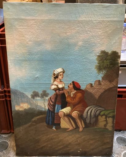 null Gallant scene in the taste of Neapolitan paintings

Oil on canvas

92 x 61 cm

Accidents

Lot...