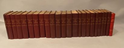 null CARNET de la SABRETACHE, 1893-1968. Demi-percaline aubergine à coins. 

28 volumes....