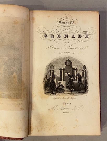 null LEMERCIER Adrien. Conquête de Grenade. Tours, 1852, basane rose, dos orné

Illustrations...