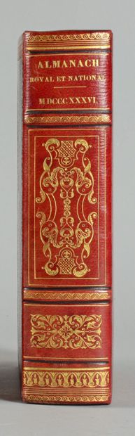 null ALMANACH Royal et National pour l’an 1836. Paris, chez A. Guyot et Scribe, 1835,...