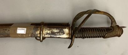 null Un sabre d'officier d'artillerie modèle 1822/1899, dérivé, avec son fourreau...