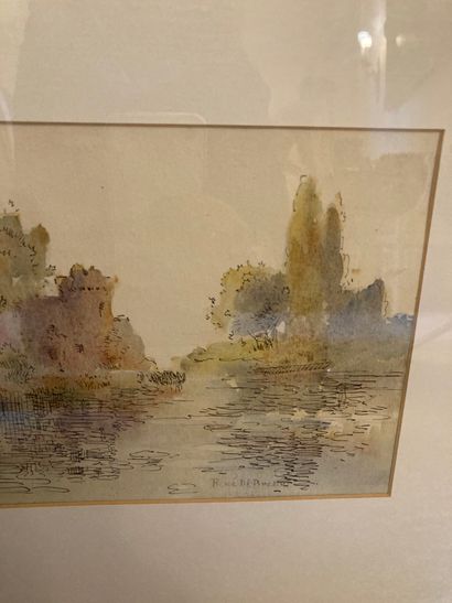 null RENÉ DE BREUX (?)

Bord de rivière

Encre et aquarelle sur papier signée en...