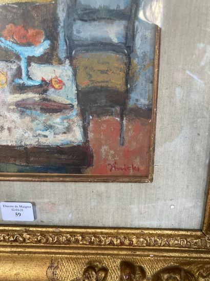 null XXTH CENTURY SCHOOL

Still life with watermelon

Oil on canvas signed SIENEC...(?)...