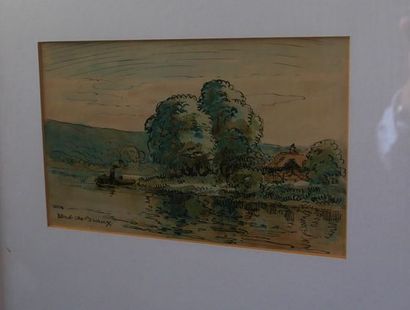 null RENÉ DE BREUX (?)

Bord de rivière

Encre et aquarelle sur papier signée en...