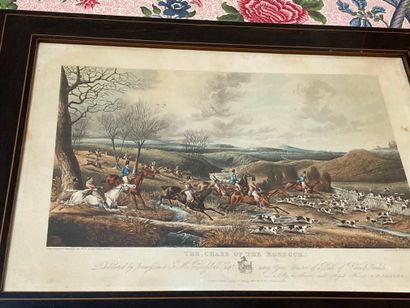 null PAIR OF ENGLISH HUNTING ENGRAVINGS

XIXTH CENTURY

The chase of the roebuck

The...