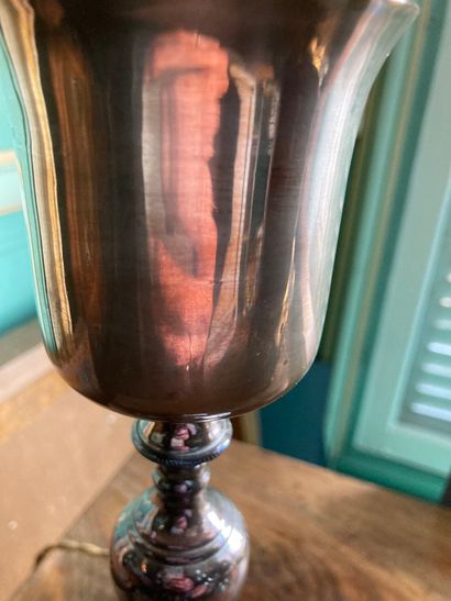 null 
Silver ciborium mounted as a lamp




Minerve hallmark, silver 925°/°°, gross...
