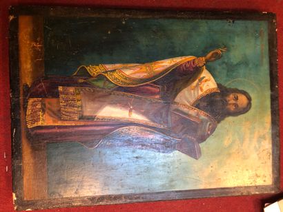 null Russie, XIXème siècle 

Icône représentant Saint bénissant (St Jean ?)

46 x...