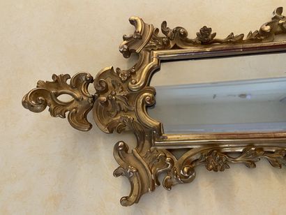 null 
Paire de miroirs d'applique en bois doré 




Travail italien 




Style XVIIIème...