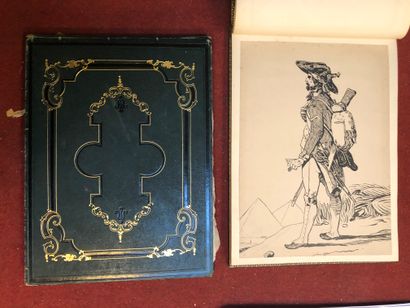  Ecole FRANCAISE du XIXème siècle 
Deux albums amicorum contenant environ onze dessins...