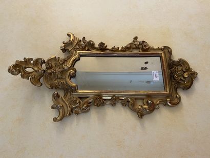 null 
Paire de miroirs d'applique en bois doré 




Travail italien 




Style XVIIIème...