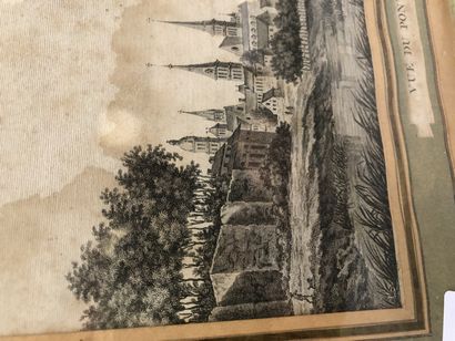 null Suite de 4 gravures en noir des jardins du château de Chantilly

et une gravure...