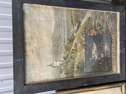 null Affiche Lac Léman d'après Hugo d'Alési, Prime Samaritaine Paris, sur toile.

On...