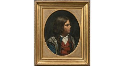 null Attribué à Jacques Louis Jules DAVID (1829-1886) Portrait de jeune homme au...