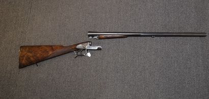 null Fusil à platines artisan Stéphanois calibre 16 (n°29). Canon de 69cm, longueur...