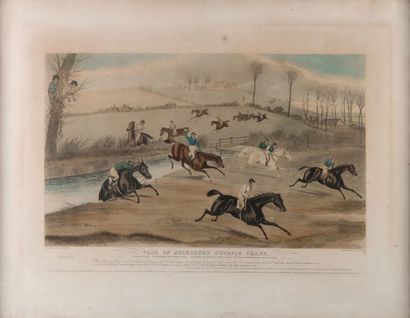 null 
F.C. TURNER. Deux gravures en couleur de la série VALE OF AYLEBURY STEPLE CHASE....