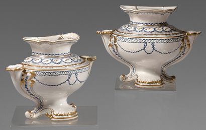 Pair of 18th century Saint-Clement faience...