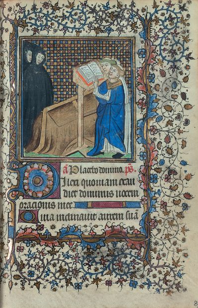 null [HEURES MANUSCRITES ENLUMINÉES]. Livre d'heures manuscrites du milieu du XVe...