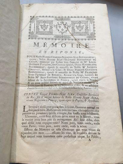 [BRETAGNE]. "Memoir". Collection of about forty printed pieces from the end of the...