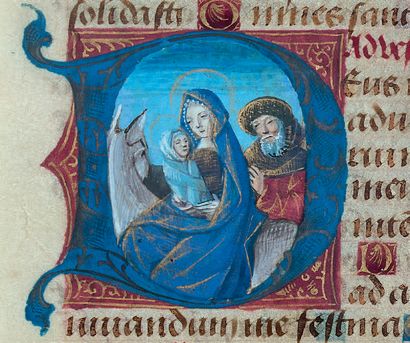 null [HEURES MANUSCRITES ENLUMINÉES]. Livre d'heures manuscrites de la fin du XVe...