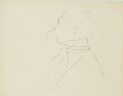 Albert Marquet (1875-1947) 
Woman at her seam
Double-sided black pencil drawing.
26.5...