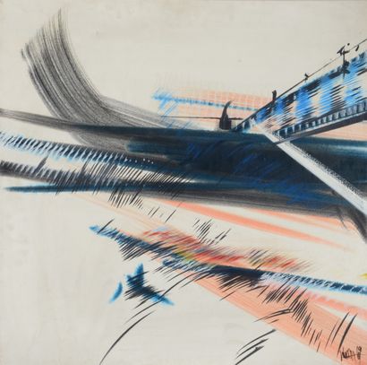 Philippe WEICHBERGER (1937-1985) Abstraction Huile sur toile, signée en bas à droite....